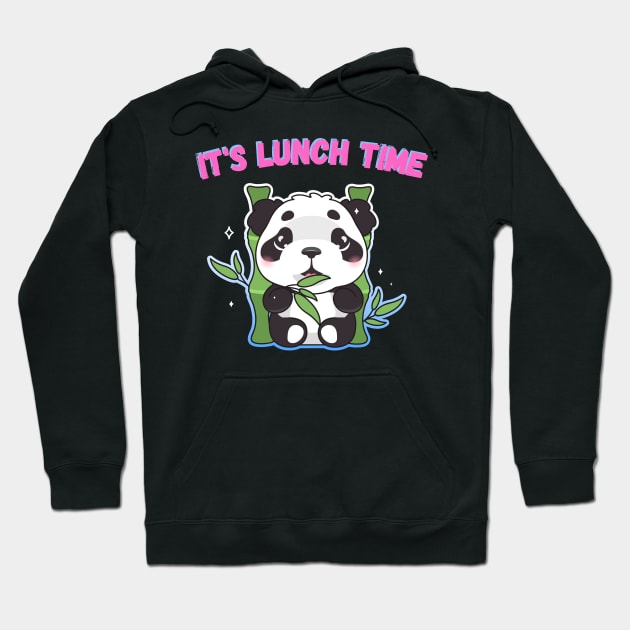 Panda eating bamboo Hoodie by SharpArtShop